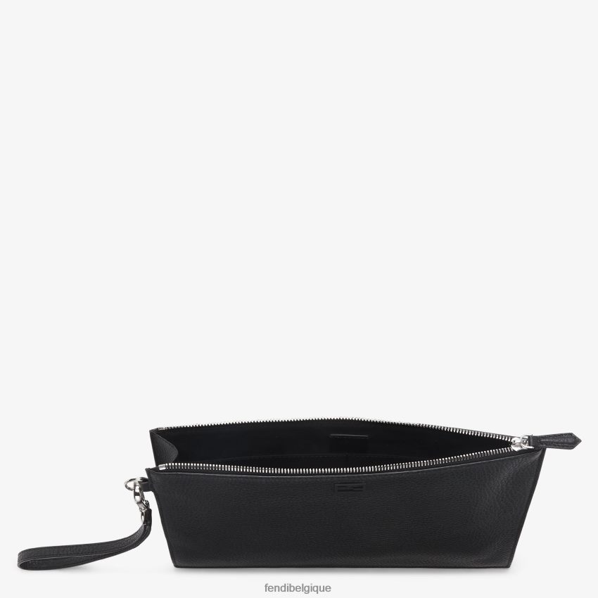 accessoires Fendi sac en cuir à pochette plate noir hommes 8X8J2J2664 Fendi Lunette De Soleil