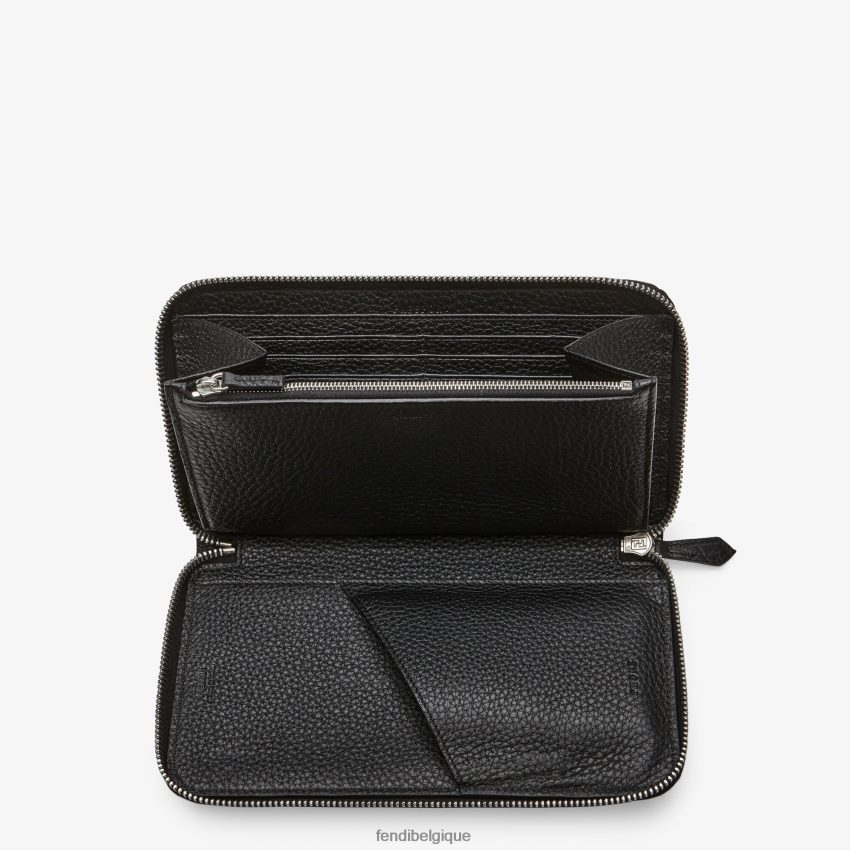 accessoires Fendi portefeuille alligator noir hommes 8X8J2J2672 Fendi Belgique