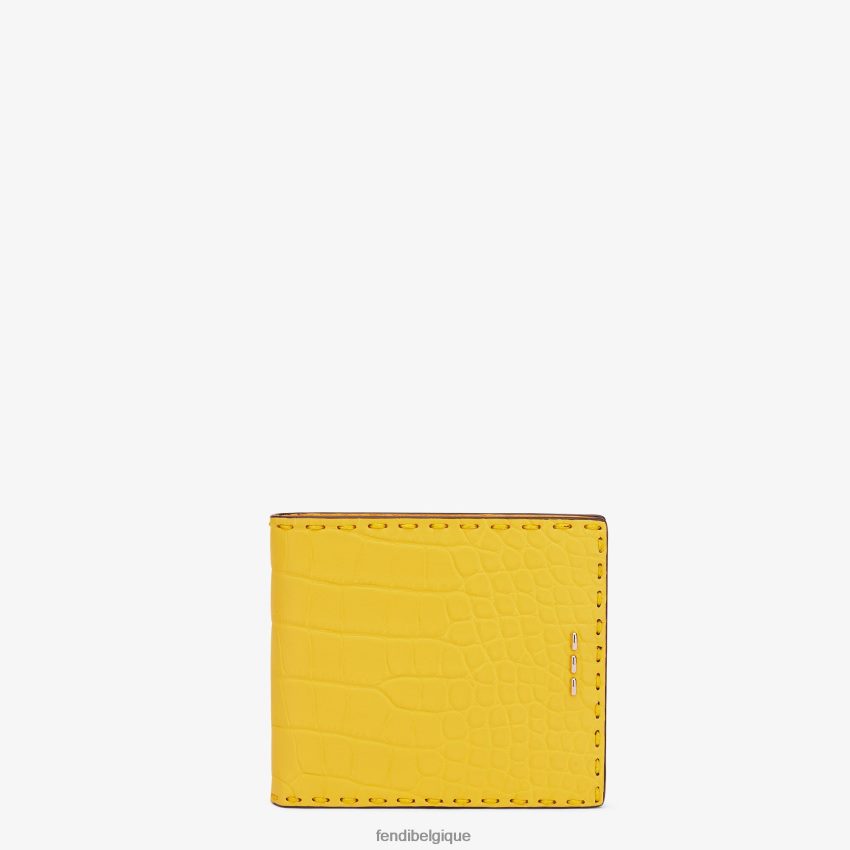 accessoires Fendi portefeuille à deux volets en alligator mode hommes 8X8J2J2675 Fendi Belgique