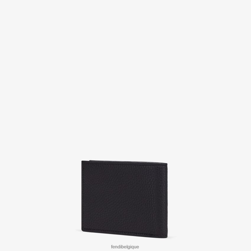 accessoires Fendi portefeuille à deux volets en cuir en dollars américains noir hommes 8X8J2J2665 Fendi Sac