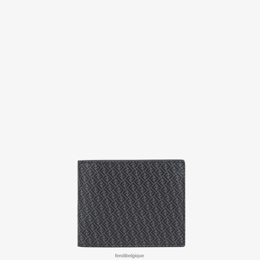 accessoires Fendi portefeuille en cuir à deux volets noir hommes 8X8J2J2663 Fendi Belgique
