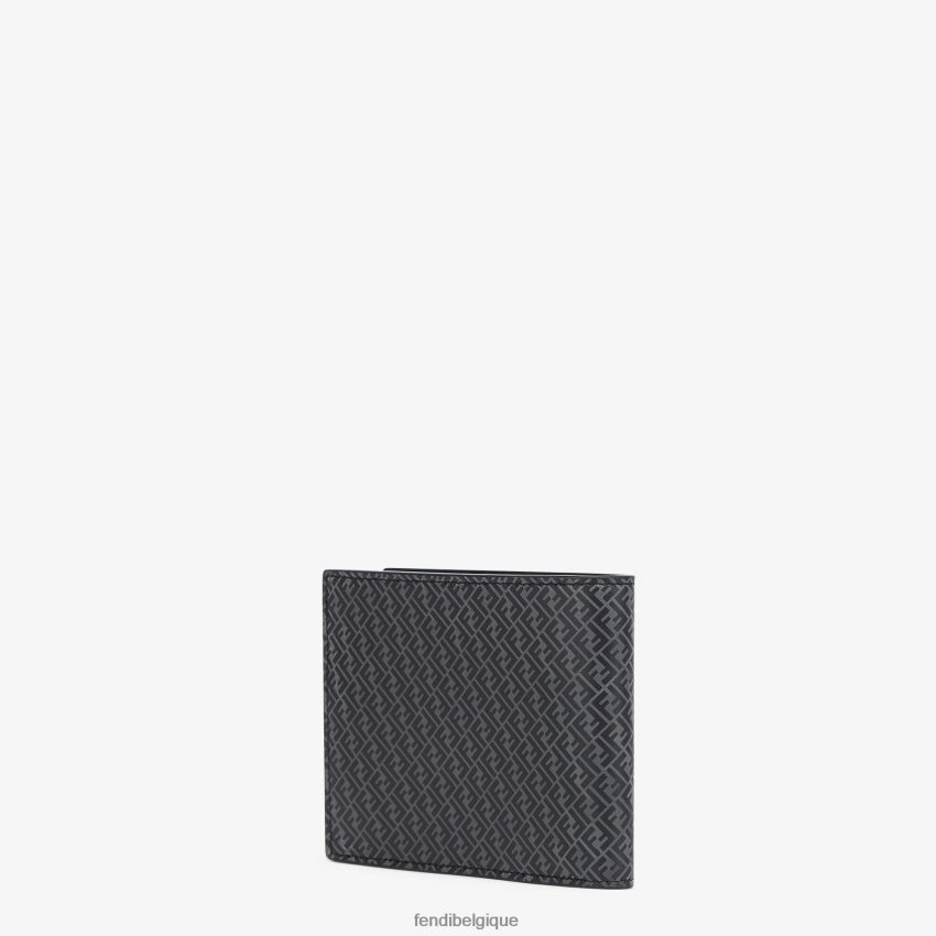 accessoires Fendi portefeuille en cuir à deux volets noir hommes 8X8J2J2663 Fendi Belgique