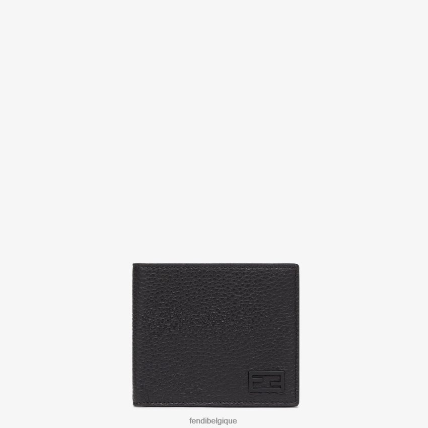 accessoires Fendi portefeuille en cuir à deux volets noir hommes 8X8J2J2669 Fendi Belgique