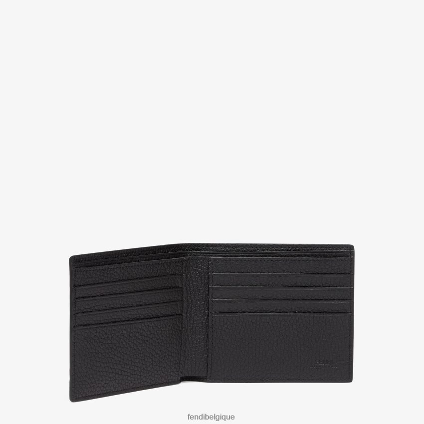 accessoires Fendi portefeuille en cuir à deux volets noir hommes 8X8J2J2669 Fendi Belgique