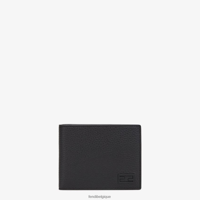 accessoires Fendi portefeuille en cuir à deux volets noir hommes 8X8J2J2671 Fendi Sac