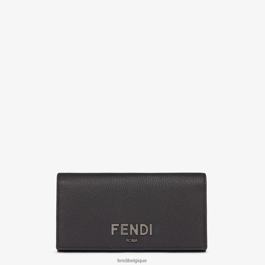 accessoires Fendi portefeuille en cuir emblématique noir hommes 8X8J2J2610 Fendi Lunette De Soleil