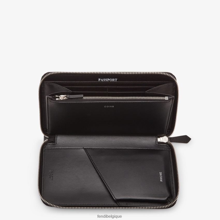 accessoires Fendi portefeuille en tissu noir hommes 8X8J2J2626 Fendi Sac
