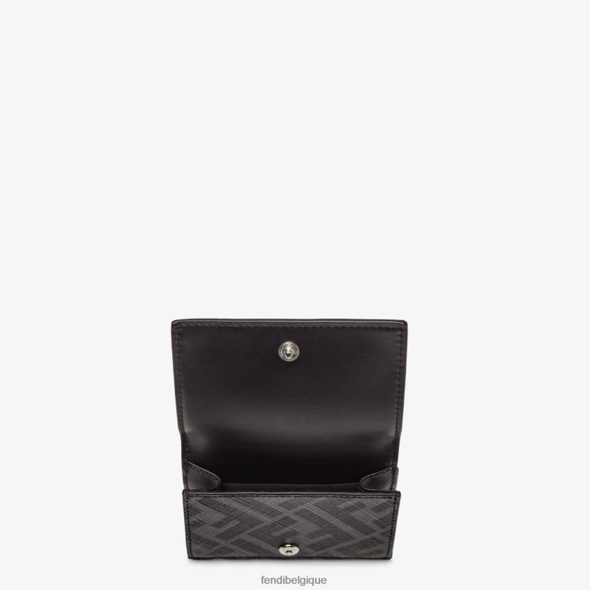 accessoires Fendi portefeuille à trois volets en tissu noir hommes 8X8J2J2625 Fendi Lunette De Soleil