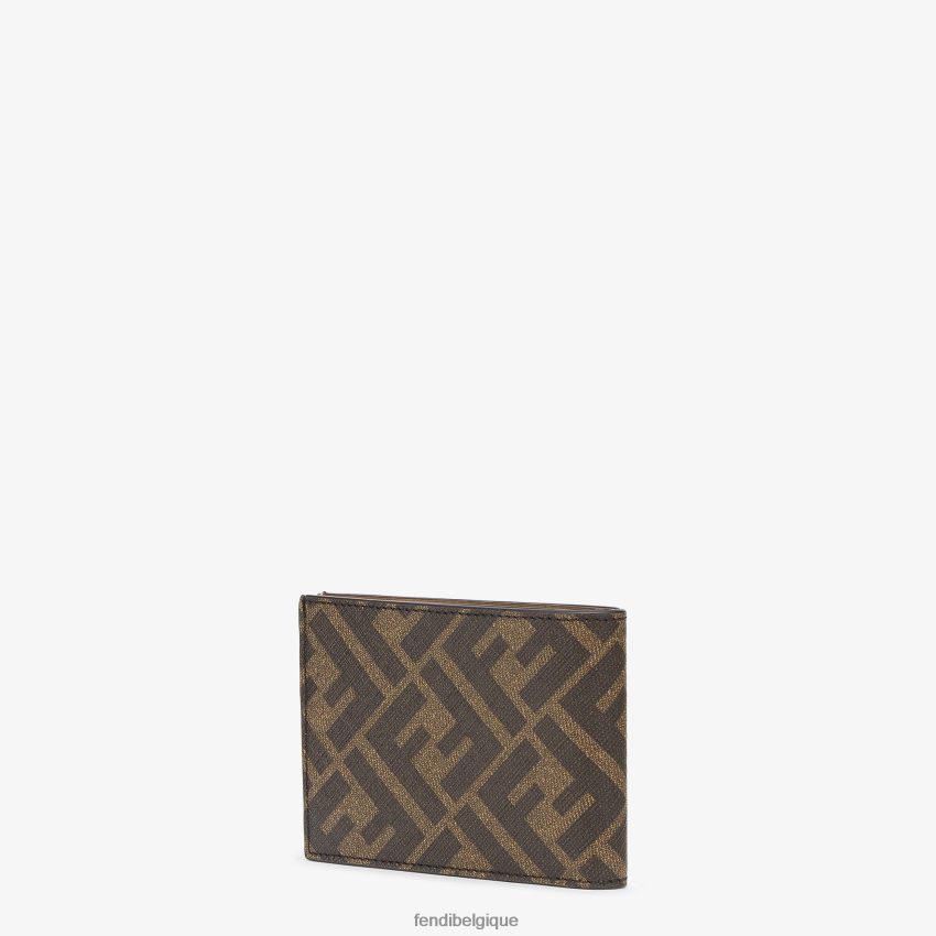 accessoires Fendi tissu plié en deux brun hommes 8X8J2J2633 Fendi Belgique