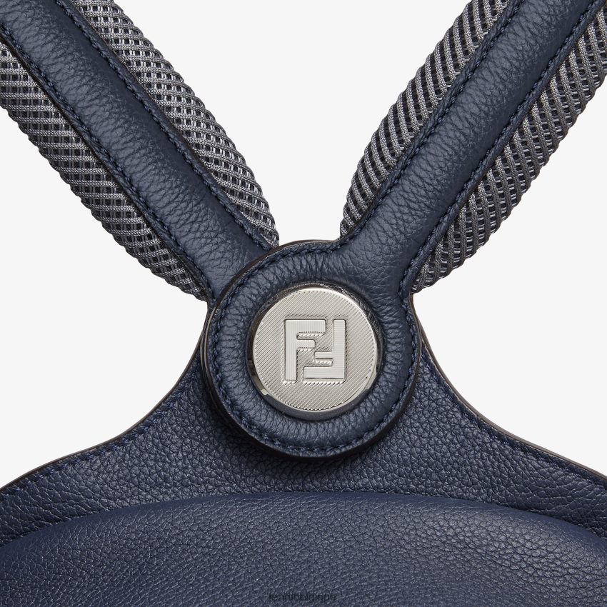 accessoires Fendi sac à dos en cuir bleu hommes 8X8J2J1825 Fendi Sac