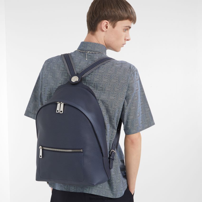 accessoires Fendi sac à dos en cuir bleu hommes 8X8J2J1825 Fendi Sac