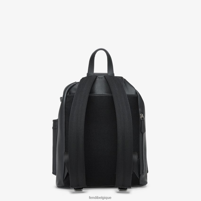 accessoires Fendi sac à dos en cuir noir hommes 8X8J2J1837 Fendi Sac