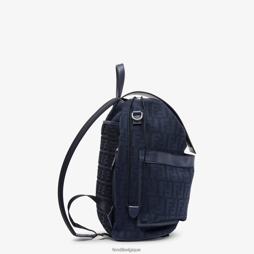 accessoires Fendi sac à dos en jersey ff bleu hommes 8X8J2J1849 Fendi Sac