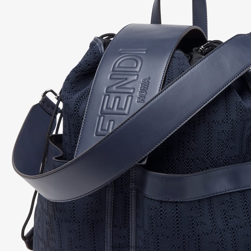accessoires Fendi sac à dos en jersey ff bleu hommes 8X8J2J1849 Fendi Sac