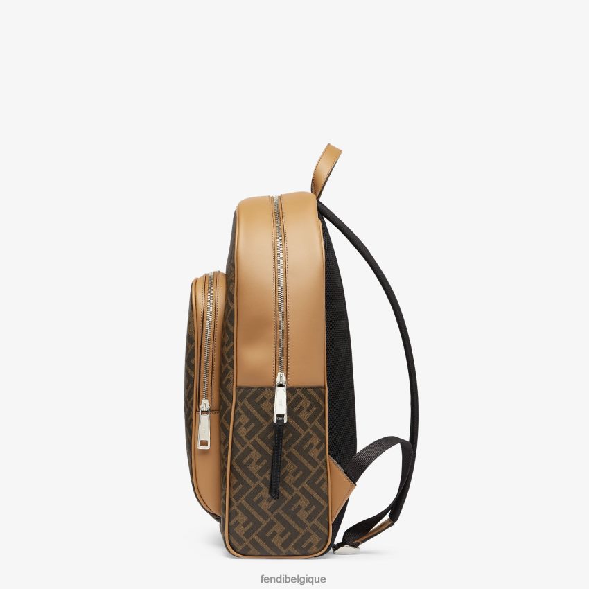 accessoires Fendi sac à dos en tissu ff brun hommes 8X8J2J1879 Fendi Sac
