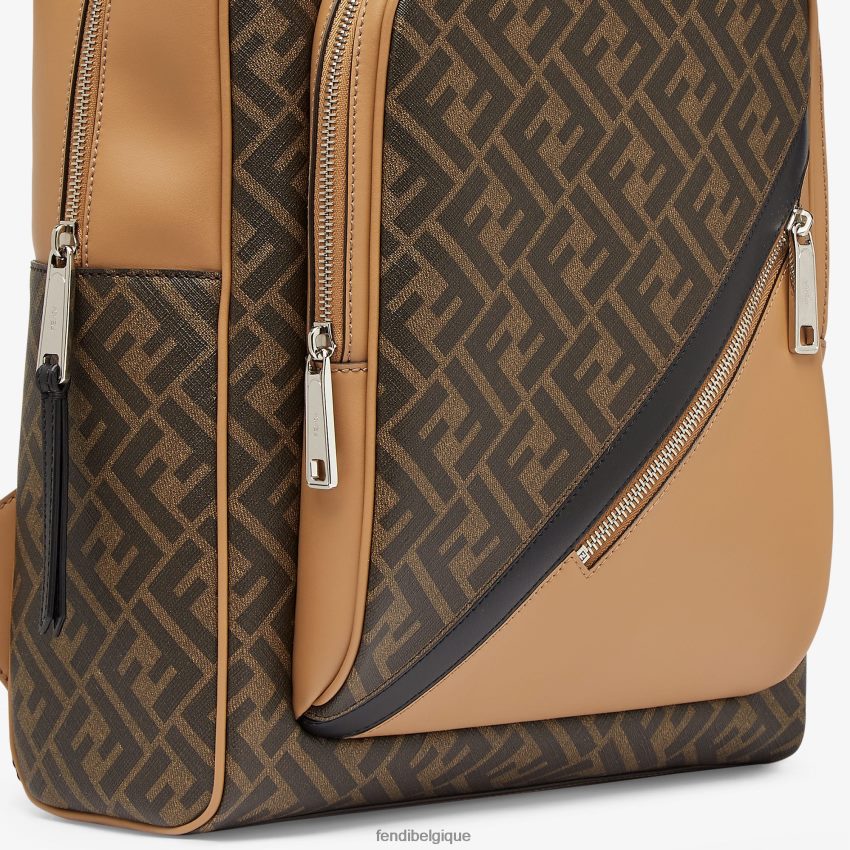 accessoires Fendi sac à dos en tissu ff brun hommes 8X8J2J1879 Fendi Sac