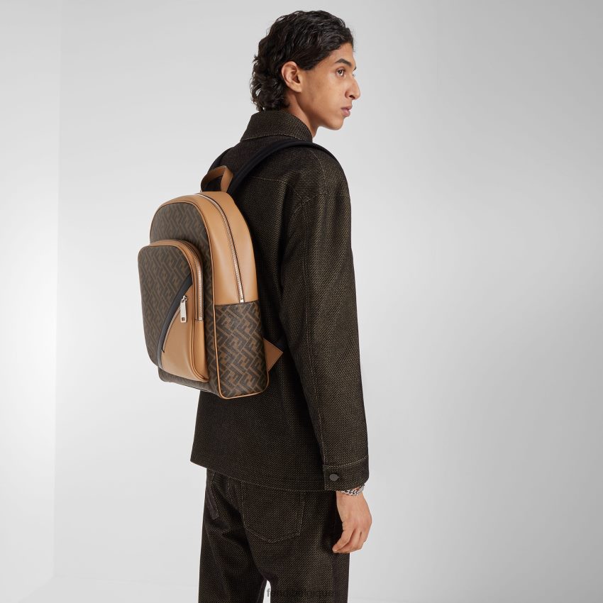 accessoires Fendi sac à dos en tissu ff brun hommes 8X8J2J1879 Fendi Sac