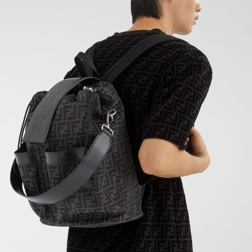accessoires Fendi sac à dos en tissu ff noir hommes 8X8J2J1861 Fendi Sac