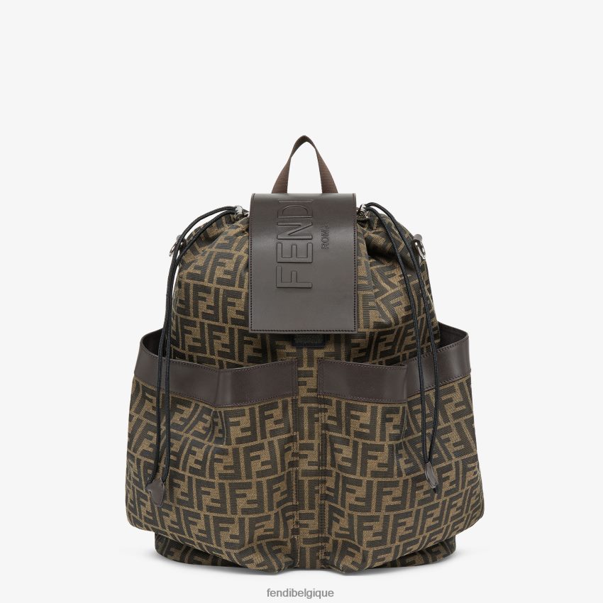 accessoires Fendi sac à dos en tissu jacquard ff multicolore hommes 8X8J2J1874 Fendi Belgique