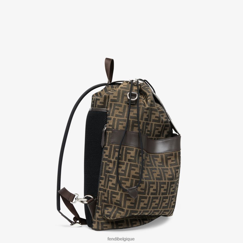 accessoires Fendi sac à dos en tissu jacquard ff multicolore hommes 8X8J2J1874 Fendi Belgique