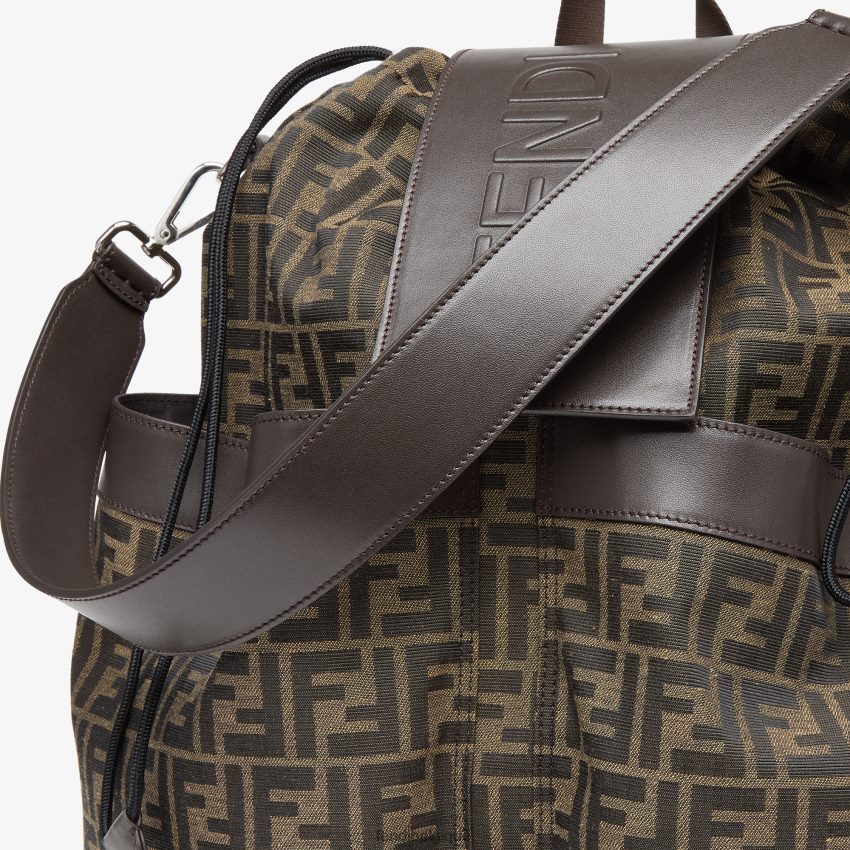 accessoires Fendi sac à dos en tissu jacquard ff multicolore hommes 8X8J2J1874 Fendi Belgique