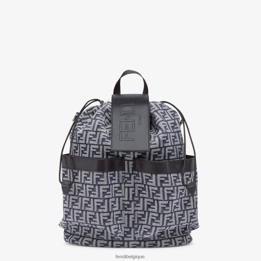 accessoires Fendi sac à dos en tissu jacquard ff noir hommes 8X8J2J1852 Fendi Sac