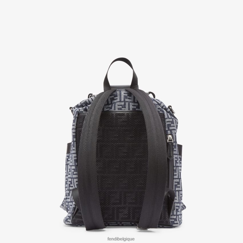 accessoires Fendi sac à dos en tissu jacquard ff noir hommes 8X8J2J1852 Fendi Sac