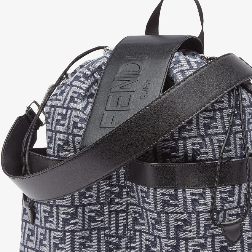 accessoires Fendi sac à dos en tissu jacquard ff noir hommes 8X8J2J1852 Fendi Sac