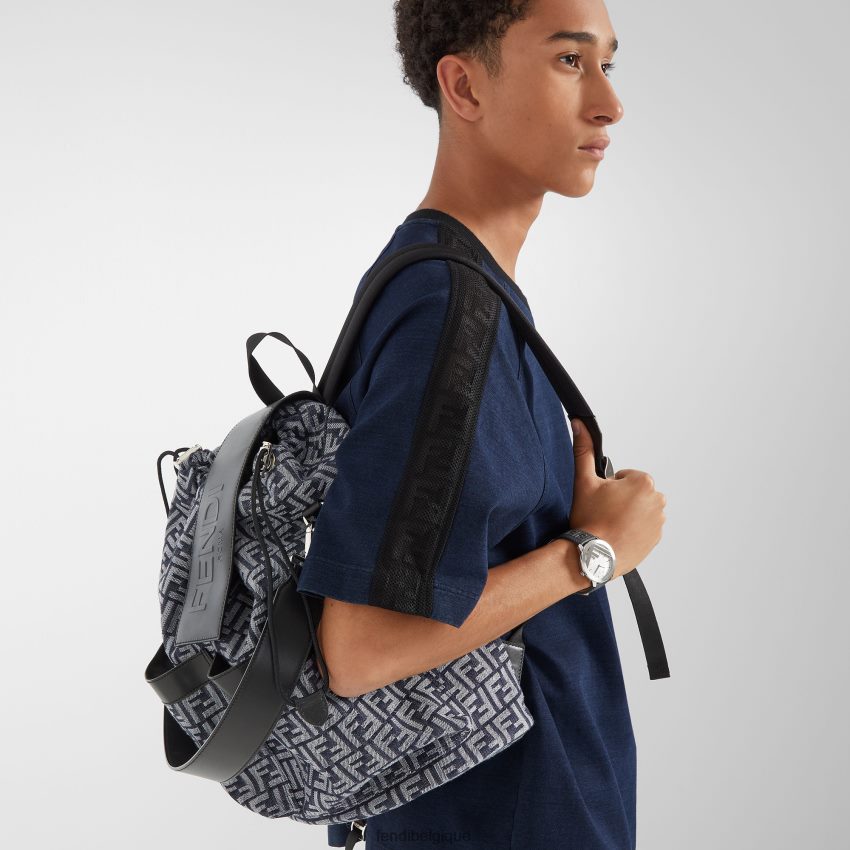 accessoires Fendi sac à dos en tissu jacquard ff noir hommes 8X8J2J1852 Fendi Sac