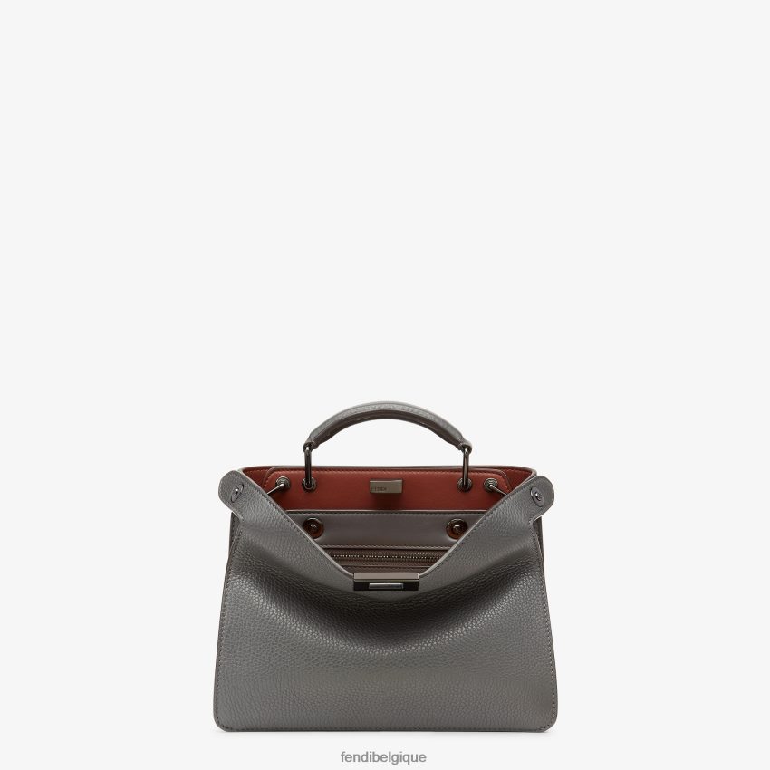 accessoires Fendi Peekaboo iseeu mini sac en cuir gris hommes 8X8J2J1824 Fendi Lunette De Soleil