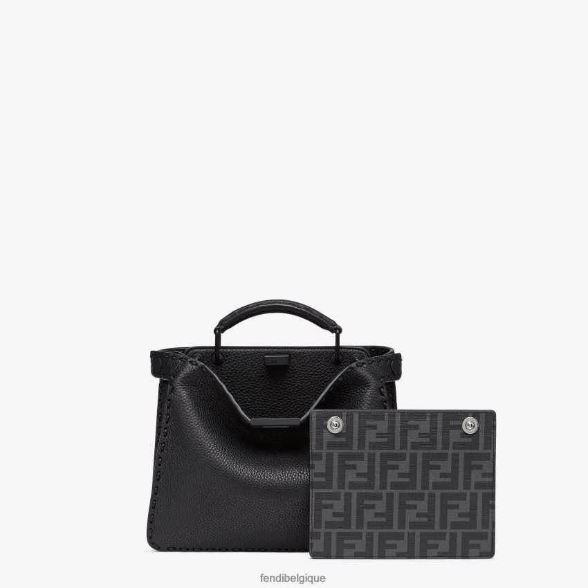 accessoires Fendi Peekaboo iseeu mini sac en cuir noir hommes 8X8J2J1823 Fendi Belgique