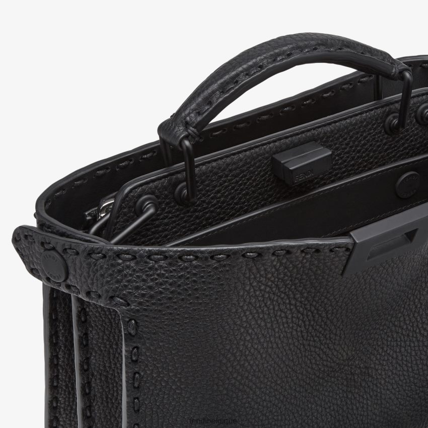 accessoires Fendi Peekaboo iseeu mini sac en cuir noir hommes 8X8J2J1823 Fendi Belgique