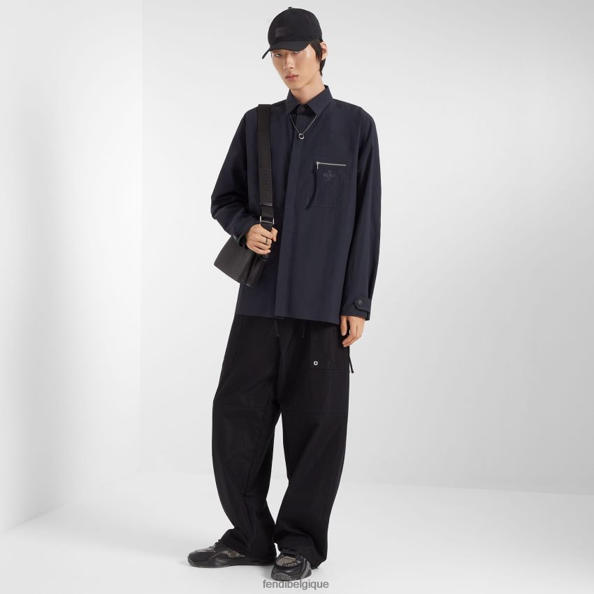 accessoires Fendi Peekaboo iseeu xcross sac en cuir noir hommes 8X8J2J1810 Fendi Sac