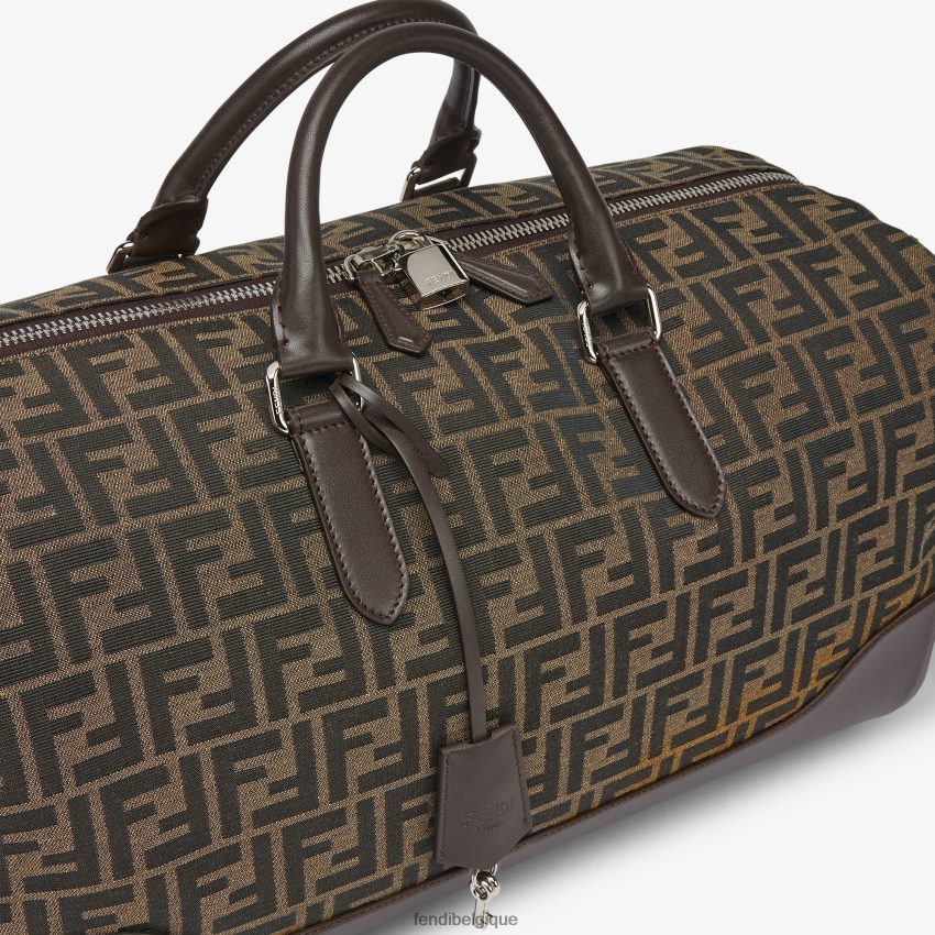 accessoires Fendi grand sac en tissu ff brun hommes 8X8J2J1846 Fendi Sac