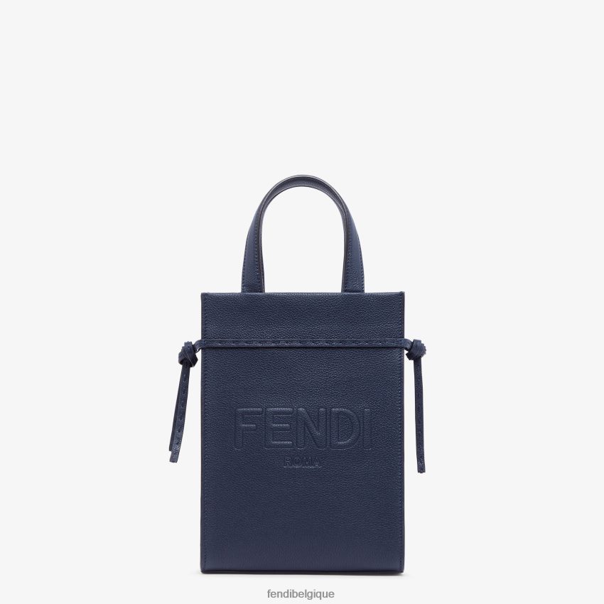accessoires Fendi mini sac en cuir go to shopper bleu hommes 8X8J2J1826 Fendi Belgique