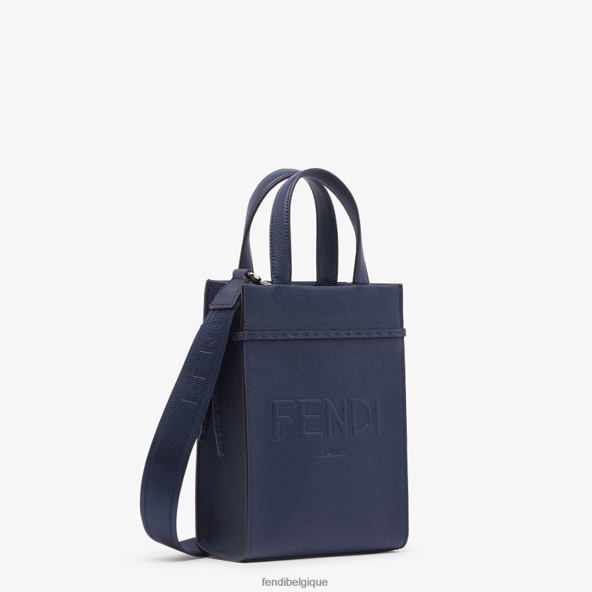 accessoires Fendi mini sac en cuir go to shopper bleu hommes 8X8J2J1826 Fendi Belgique