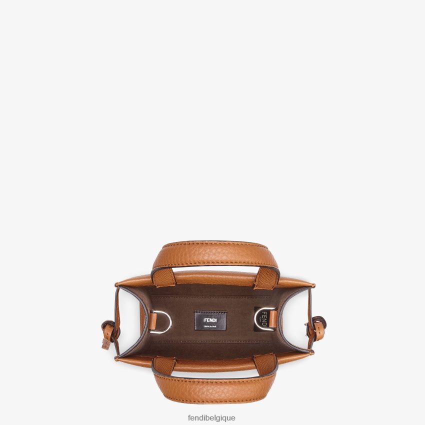 accessoires Fendi mini sac en cuir go to shopper brun hommes 8X8J2J1871 Fendi Belgique