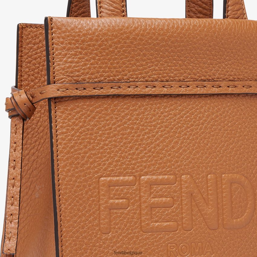 accessoires Fendi mini sac en cuir go to shopper brun hommes 8X8J2J1871 Fendi Belgique