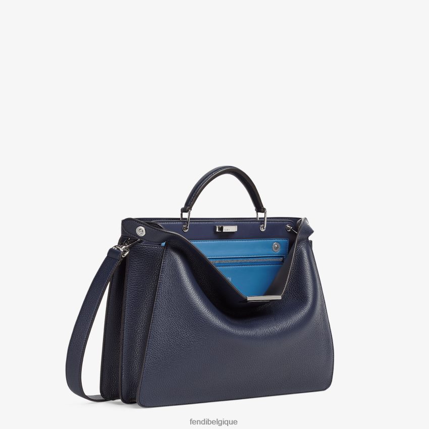 accessoires Fendi peekaboo iseeu sac en cuir moyen bleu hommes 8X8J2J1833 Fendi Lunette De Soleil