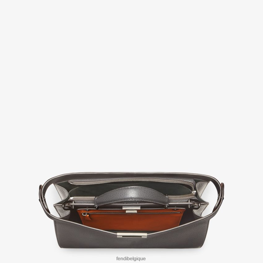 accessoires Fendi peekaboo iseeu sac en cuir moyen gris hommes 8X8J2J1816 Fendi Sac