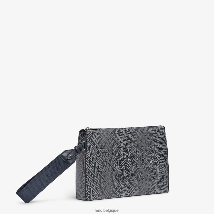 accessoires Fendi pochette en cuir à imprimé ff rayé multicolore hommes 8X8J2J1792 Fendi Sac
