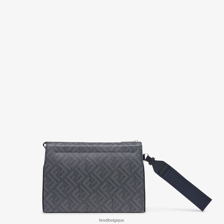 accessoires Fendi pochette en cuir à imprimé ff rayé multicolore hommes 8X8J2J1792 Fendi Sac