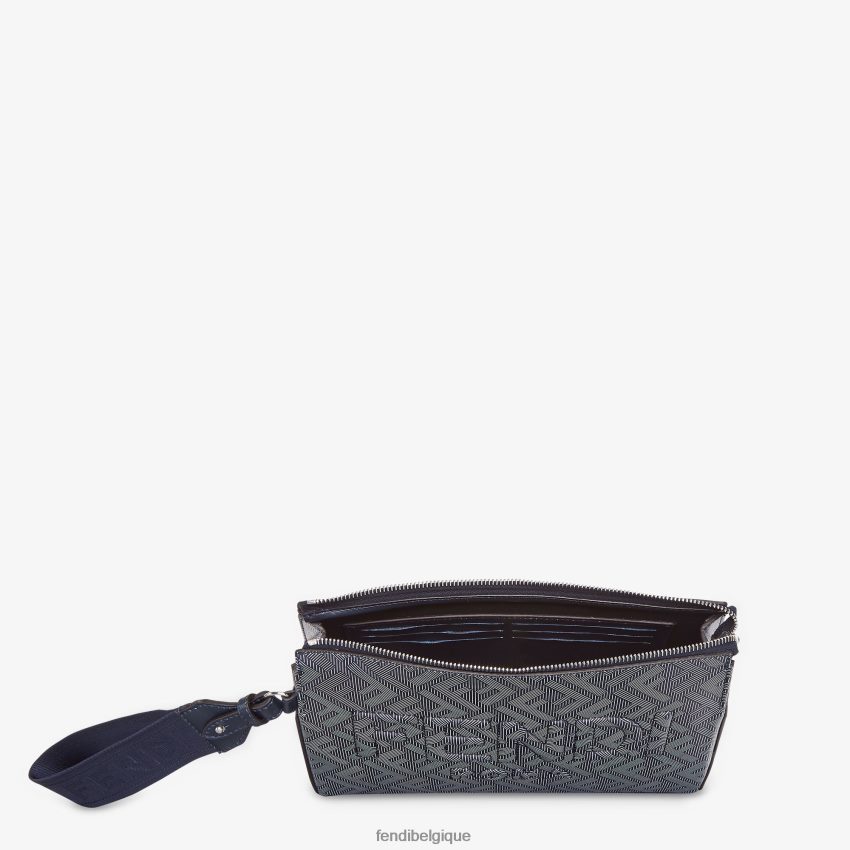 accessoires Fendi pochette en cuir à imprimé ff rayé multicolore hommes 8X8J2J1792 Fendi Sac