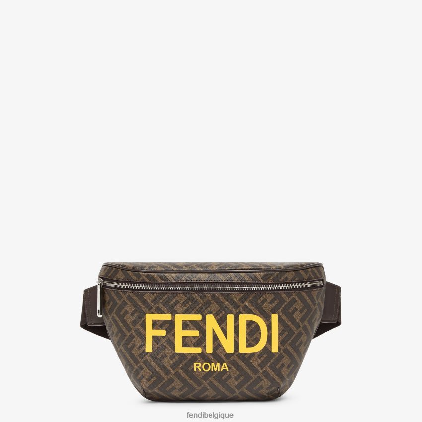 accessoires Fendi sac banane en tissu ff brun hommes 8X8J2J1857 Fendi Lunette De Soleil