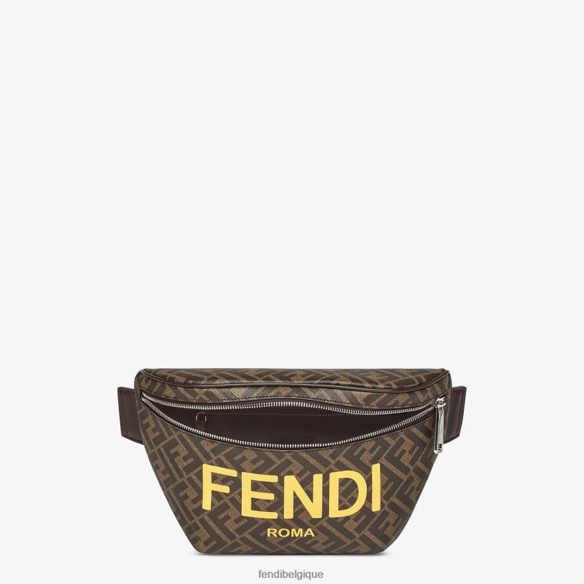 accessoires Fendi sac banane en tissu ff brun hommes 8X8J2J1857 Fendi Lunette De Soleil