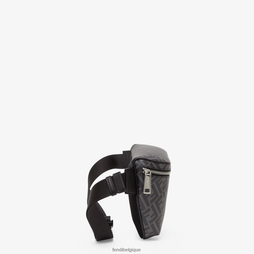 accessoires Fendi sac ceinture en tissu gris hommes 8X8J2J1858 Fendi Sac