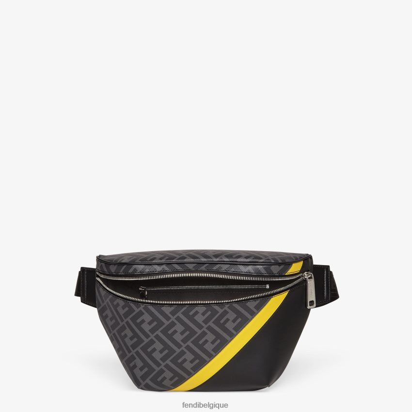 accessoires Fendi sac ceinture en tissu gris hommes 8X8J2J1858 Fendi Sac