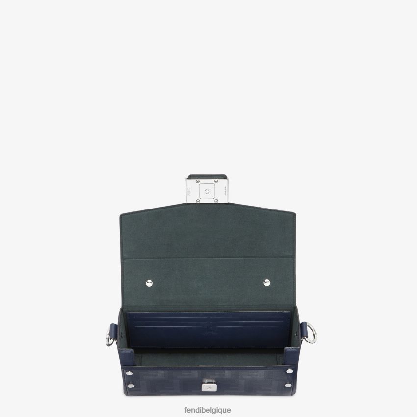 accessoires Fendi sac en cuir baguette souple bleu hommes 8X8J2J1800 Fendi Lunette De Soleil