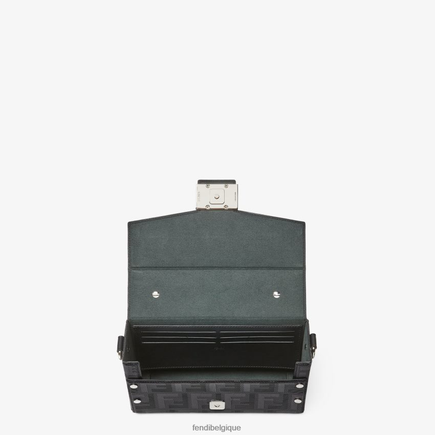 accessoires Fendi sac en cuir baguette souple noir hommes 8X8J2J1801 Fendi Sac