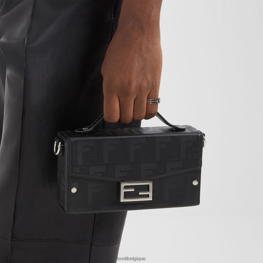 accessoires Fendi sac en cuir baguette souple noir hommes 8X8J2J1801 Fendi Sac